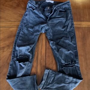 garage black ripped jeans